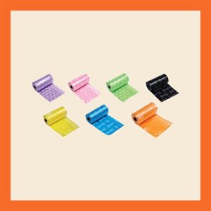 Poepzakjes van Croci in verschillende kleuren met print