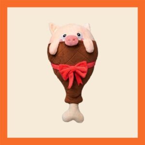 Honden kerst speeltje in de vorm van een ham kerstcadeau hond kerstspeelgoed hond kerst hond kerstknuffel hond