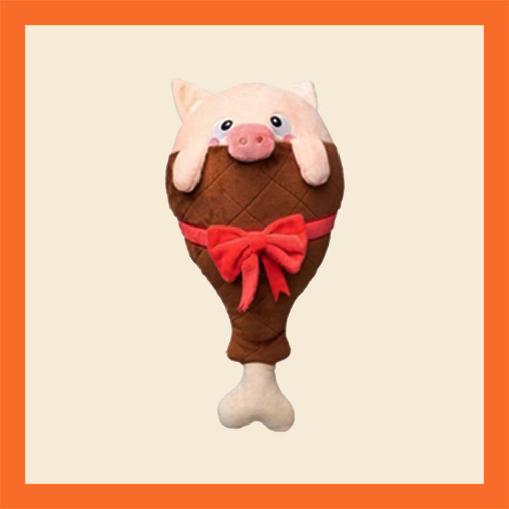 Honden kerst speeltje in de vorm van een ham kerstcadeau hond kerstspeelgoed hond kerst hond kerstknuffel hond