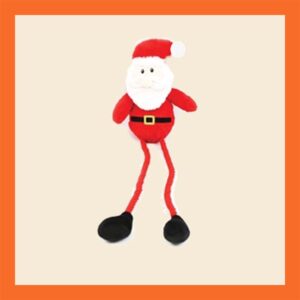 hondenknuffel kerstman met touwbenen kerstcadeau hond kerstspeelgoed hond kerst hond kerstknuffel hond