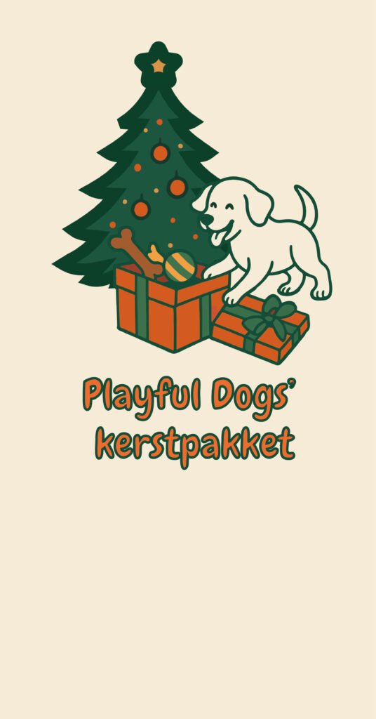 Kerstpakket hond, uniek, met hondensnoepjes en speeltjes in het kerstthema. Inclusief gepersonaliseerd item
