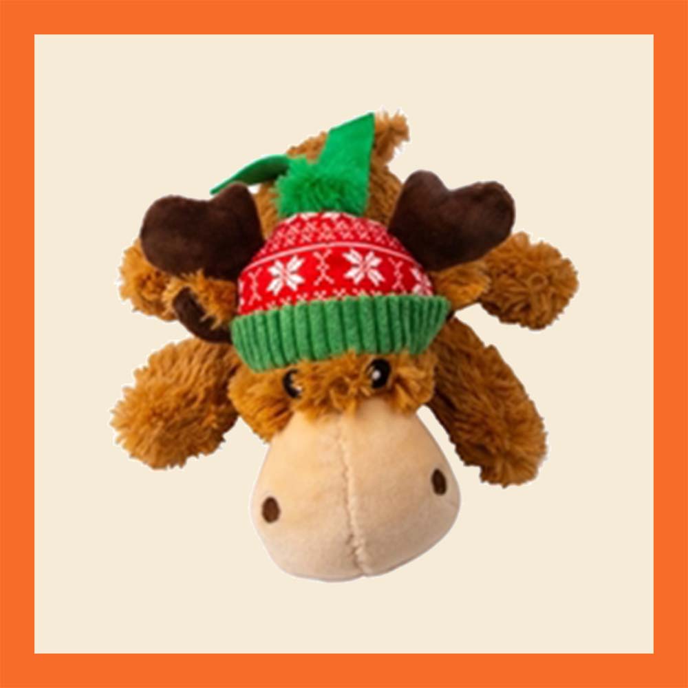 Kong Knuffel rendier, kerst thema honden knuffel in de vorm van een rendier kerstcadeau hond kerstspeelgoed hond kerst hond kerstknuffel hond