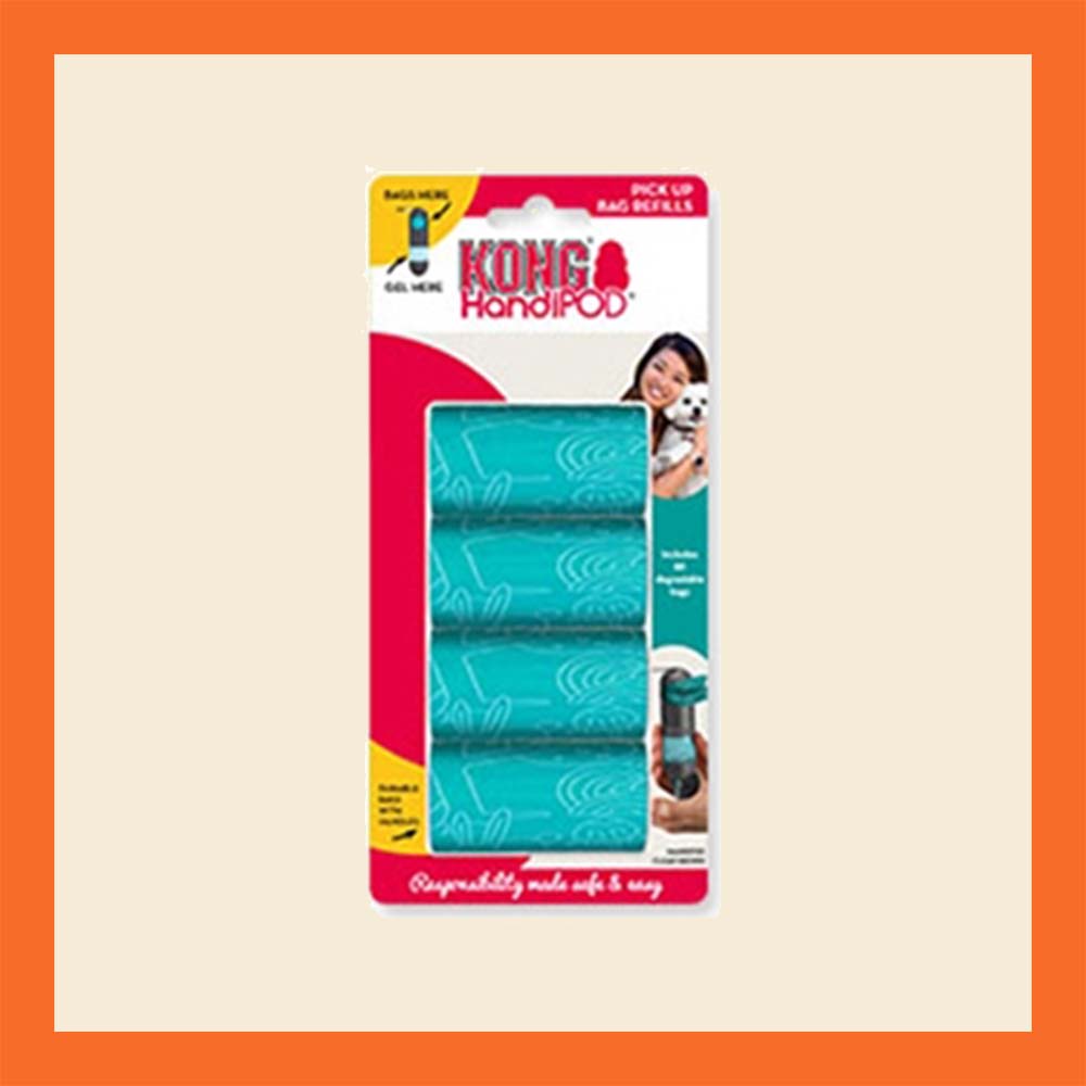 KONG Handipod Poepzakjes Navulling is een navulling voor de KONG Handipod met biologisch afbreekbare poepzakjes met handvaten.