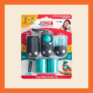 Kong poepzakjeshouder en handdesinfectiepod • Inclusief LED-zaklamp voor extra zichtbaarheid in het donker