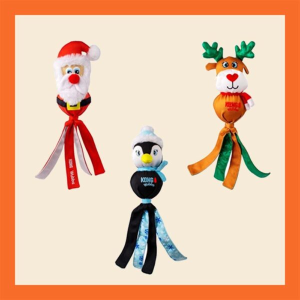 Kong wubba kerst uitvoering voor honden kerstcadeau hond kerstspeelgoed hond kerst hond
